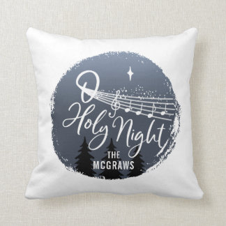 Coussin Nuit sainte d'O : Notes de musique + Étoiles
