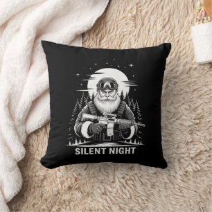 Coussin Nuit silencieuse Santa Noël Vétéran Militaire