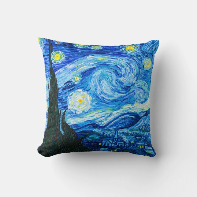 Coussin Nuit Van Gogh Starry (Recto)