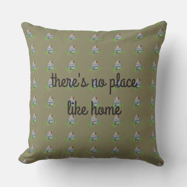 Coussin Nulle part comme chez soi (Recto)