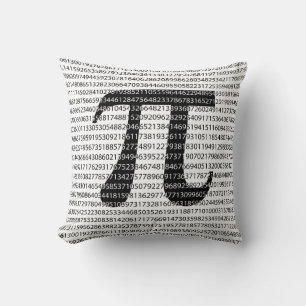 Coussin Numéro noir d'origine pi jour symbole mathématique