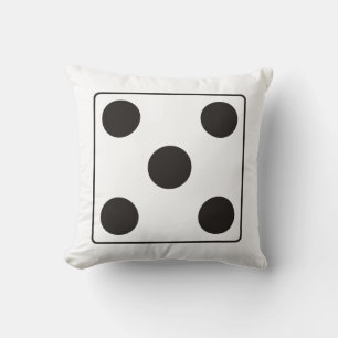 Coussin Numéros DICE des pips 5 + votre backgr.