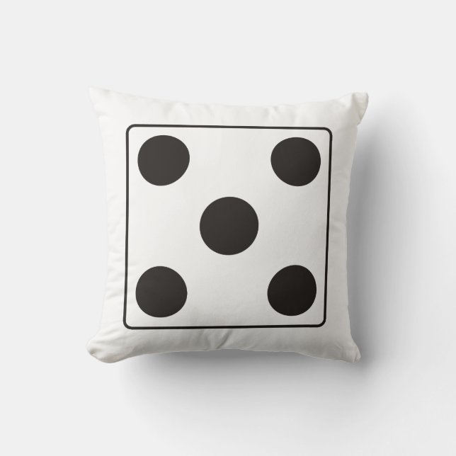 Coussin Numéros DICE des pips 5 + votre backgr. (Recto)