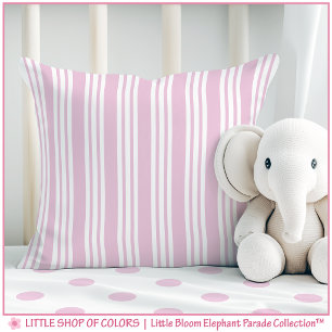 Coussin Nurserie à rayure rose