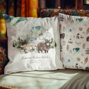 Coussin Nurserie Boisée Aurore Personnalisée