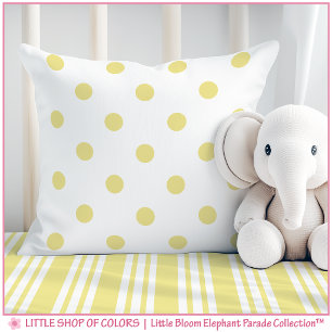 Coussin Nursery à pois jaunes