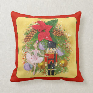Coussin Nutcracker Soldat Plum de sucre Fée Noël Noël