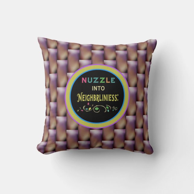 Coussin Nuzzer dans le voisinage (Recto)
