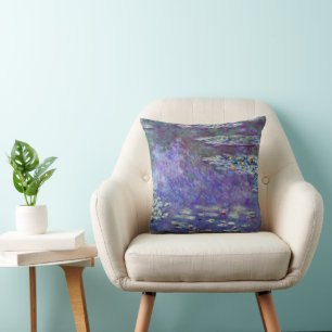 Coussin Nymphéas par Claude Monet, Impressionnisme Vintage