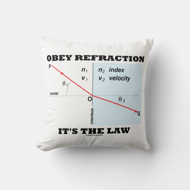 Coussin Obey Refraction C'est l'Humour Geek de physique de (Recto)