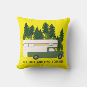 Coussin OBTENEZ PERDU ET TROUVEZ-VOUS camping de camion de