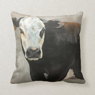 Coussin occidental de véritable vache à poussiè
