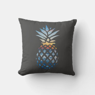 Coussin Océan de coucher de soleil d'ananas