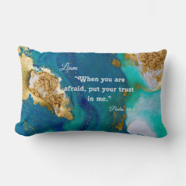 Coussin Ocean Lumbar personnalisé - Psaume 56:3