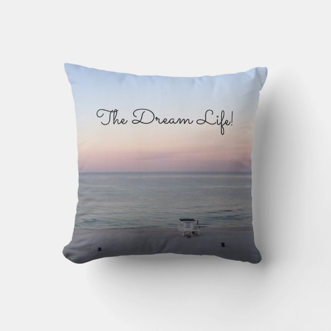 Coussin Ocean Sunrise Dream Life (Recto)