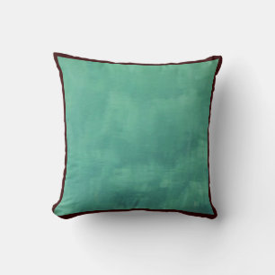 Coussin océan : turquoise presque solide bleu bleu vert co