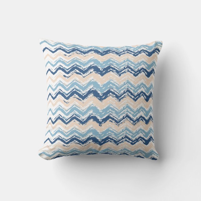 Coussin Ocean Waves Chevron (Recto)
