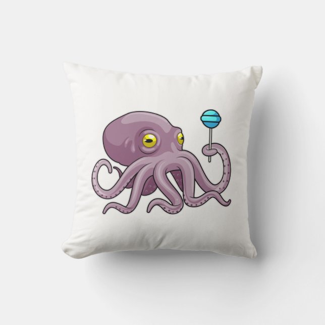 Coussin Octopus avec Lollipop (Recto)