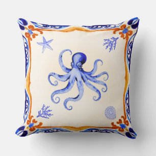 Coussin Octopus méditerranéen