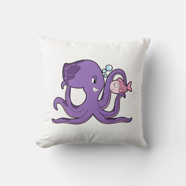 Coussin Octopus with Fish (Recto)