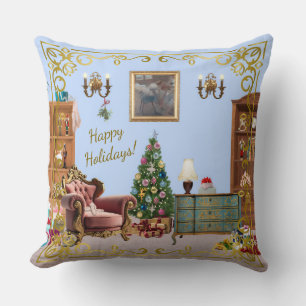 Coussin Ode to Nutcracker Ballet Blue Thaillow Pillow