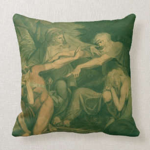 Coussin Oedipe maudissant son fils Polynices - "vont