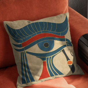 Coussin Oeil Art Déco Égyptien De Horus