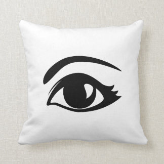 Coussin Oeil clignotant noir et blanc (gauche)