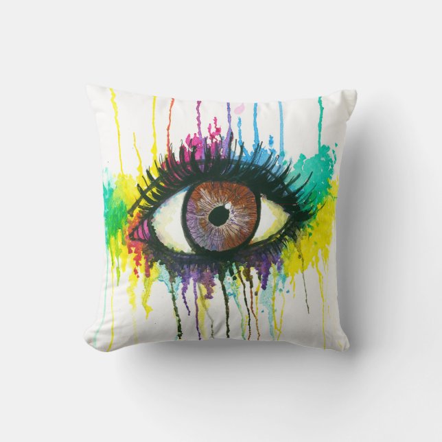 Coussin Oeil d'aquarelle (Recto)