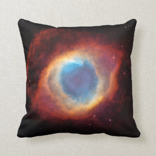 Coussin Œil de Dieu Helix Nebula Nuage Stellaire Rouge Ble