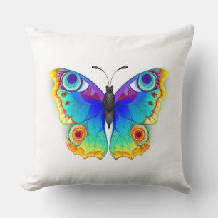 Coussin Oeil de paon arc-en-ciel