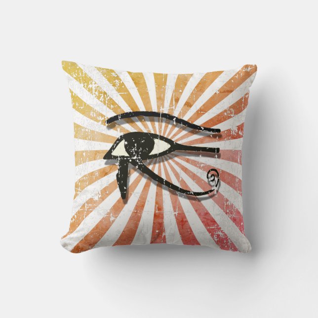 Coussin Oeil Perdu De Horus Symbole Égyptien Retro Soleil (Recto)