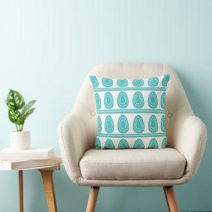 Coussin Oeufs de Pâques Bleus Modernes