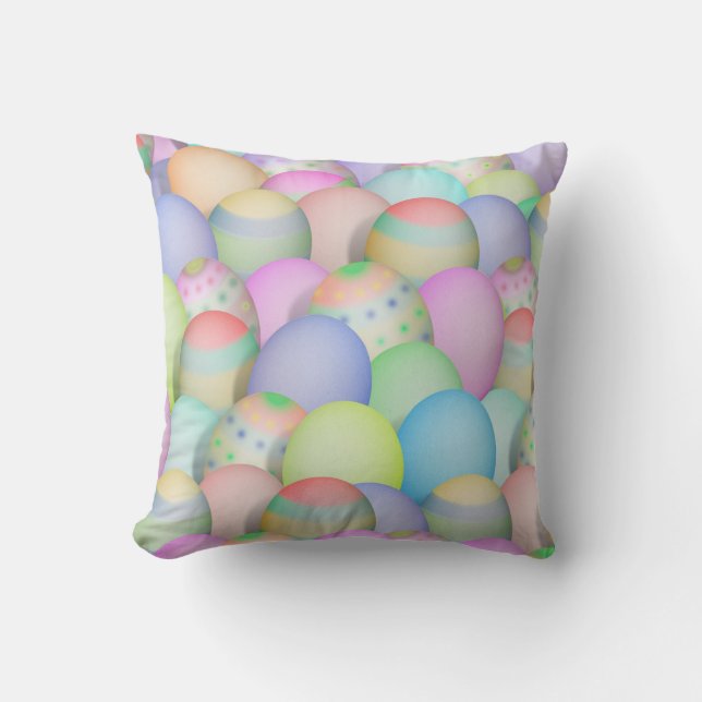 Coussin OEufs de Pâques colorés Arrière - plan (Recto)