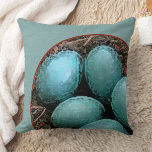 Coussin OEufs de Robin Bleu de nid