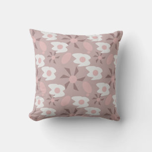 Coussin Œufs frits petit déjeuner motif rose Boho 