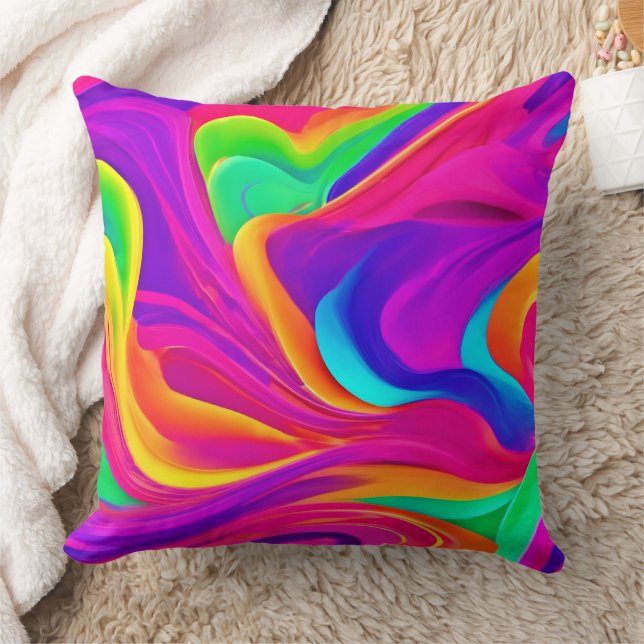 Coussin Oeuvre Abstraite colorée (Couverture)