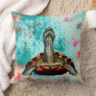 Coussin Oeuvre Abstraite de tortue