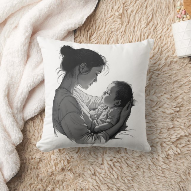 Coussin Œuvre d'art Mère & Bébé (Couverture)