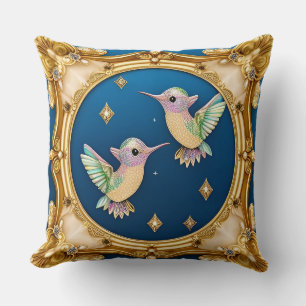 Coussin Œuvres d'art élégantes d'oiseaux encadrés