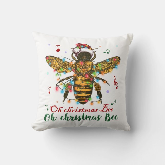 Coussin Oh Christmas Bee Oh Christmas Bee Light (Recto)