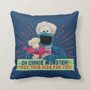 Coussin Oh Cookie Monster! J'ai eu ça de Nice pour vous