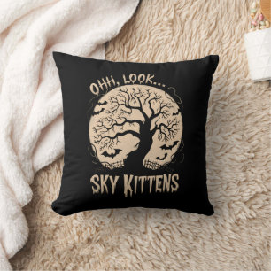 Coussin Oh Regardez Les Chats Du Ciel Halloween Drôles De 