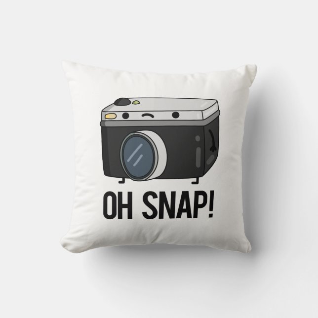 Coussin Oh Snap Funny Caméra Pun (Recto)