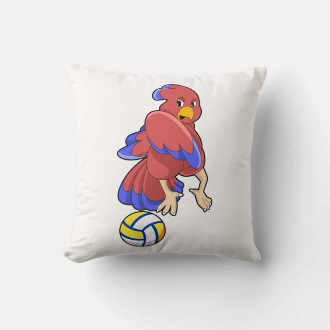 Coussin Oiseau aux sports de volley-ball (Recto)