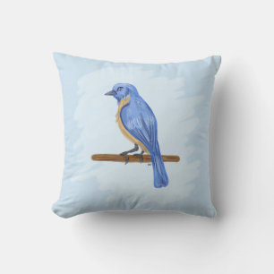 Coussin Oiseau bleu