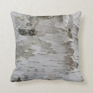 Coussin Oiseau d'arbre de bouleau Peelé Vieux art photo