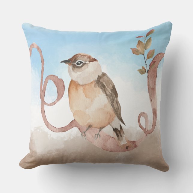 Coussin Oiseau d'automne (Recto)