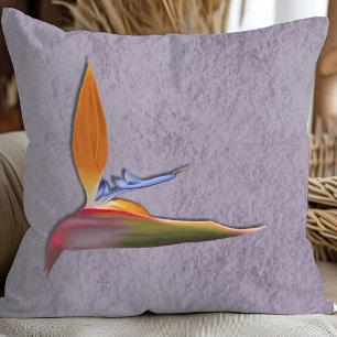 Coussin Oiseau de Paradis Tropical