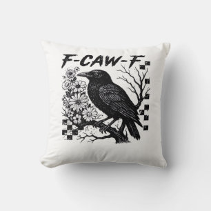 Coussin Oiseau d'Halloween F-Caw-F